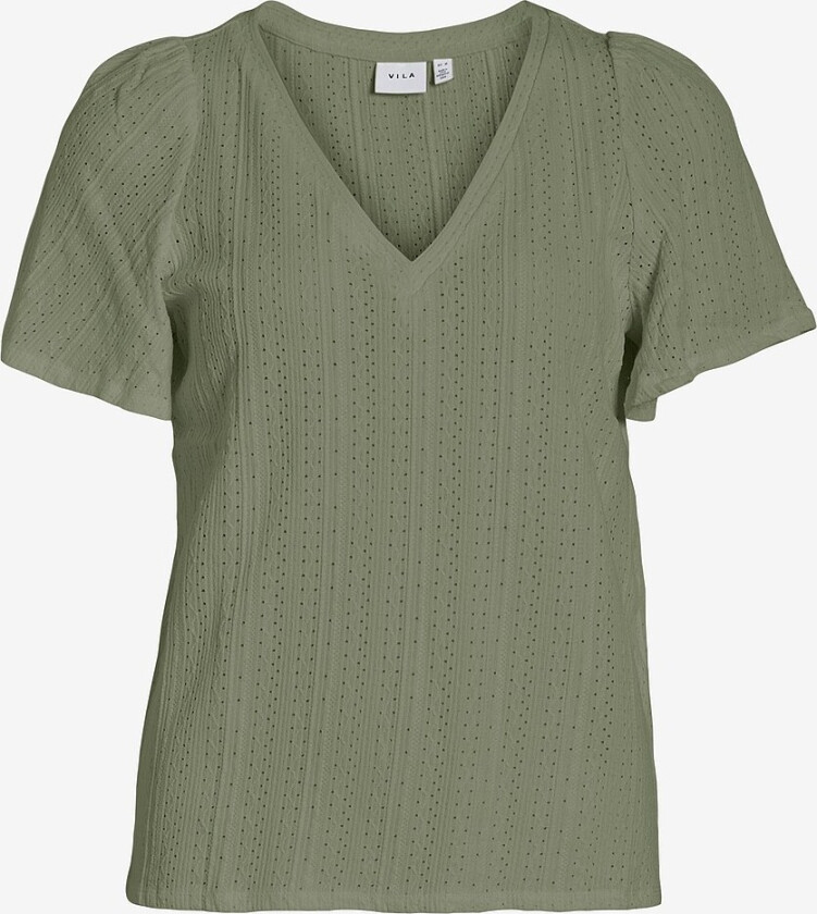 Topp viLibre V-neck S/S Top - Grønn