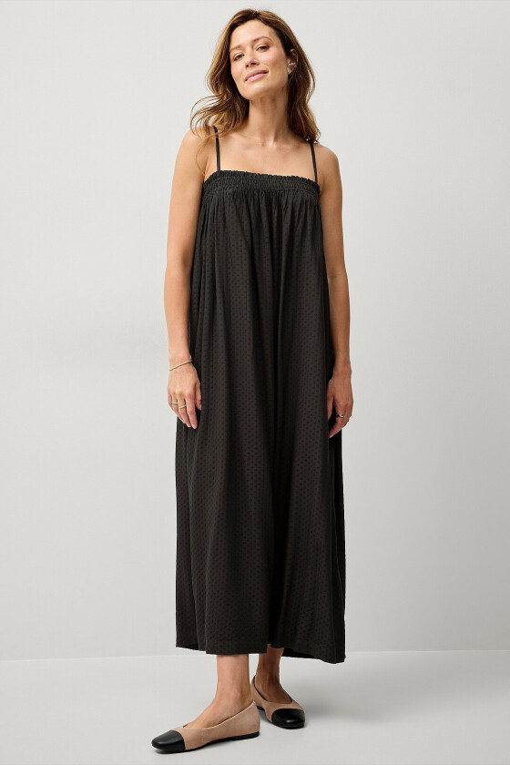 Maxikjole viKvinne S/L Ancle Dress - Svart