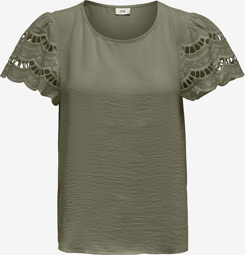 Topp jdyHannah S/S Lace Top Wvn - Grønn
