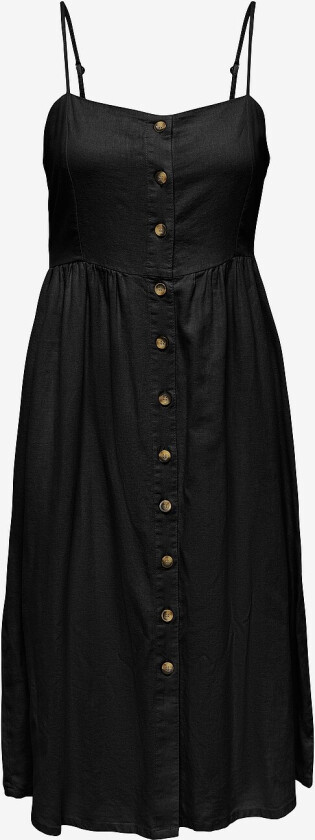 Kjole jdySay Strap Linen Midi Dress Wvn - Svart