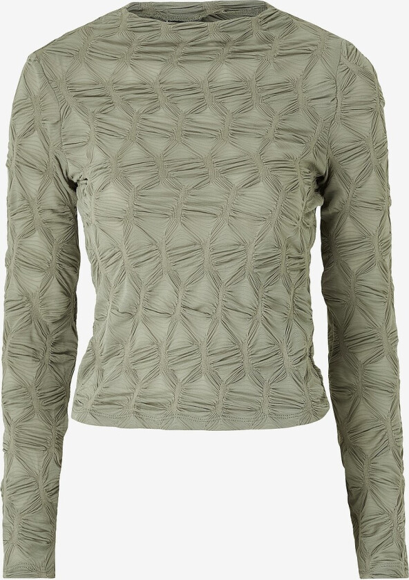 Topp Structured Long Sleeve Top - Grønn