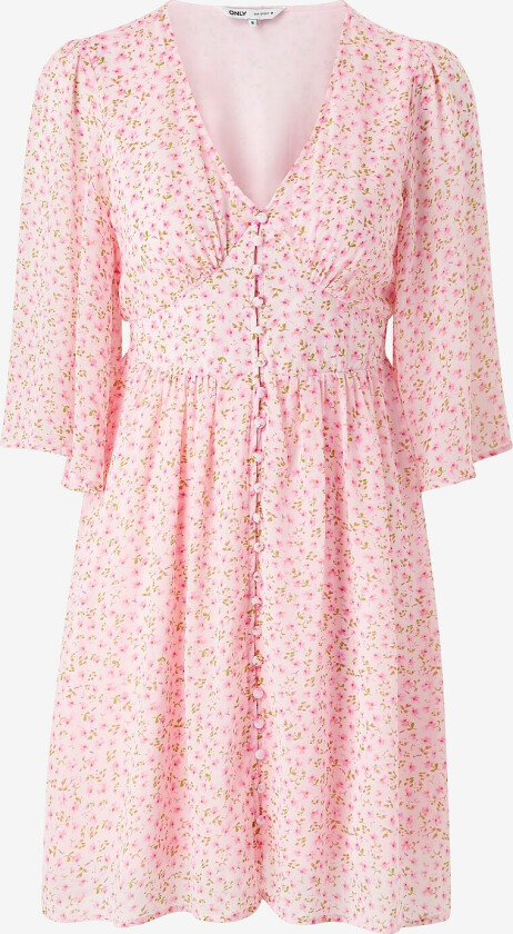 Kjole onlAmanda 3/4 Short Dress - Rosa