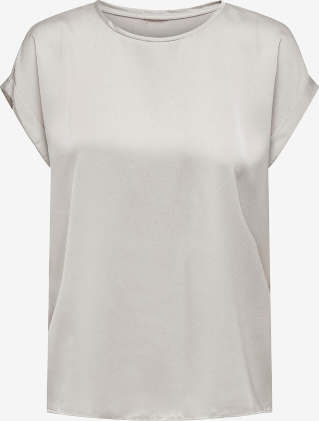 Topp onlLieke S/s Satin Mix Top Wvn - Grå