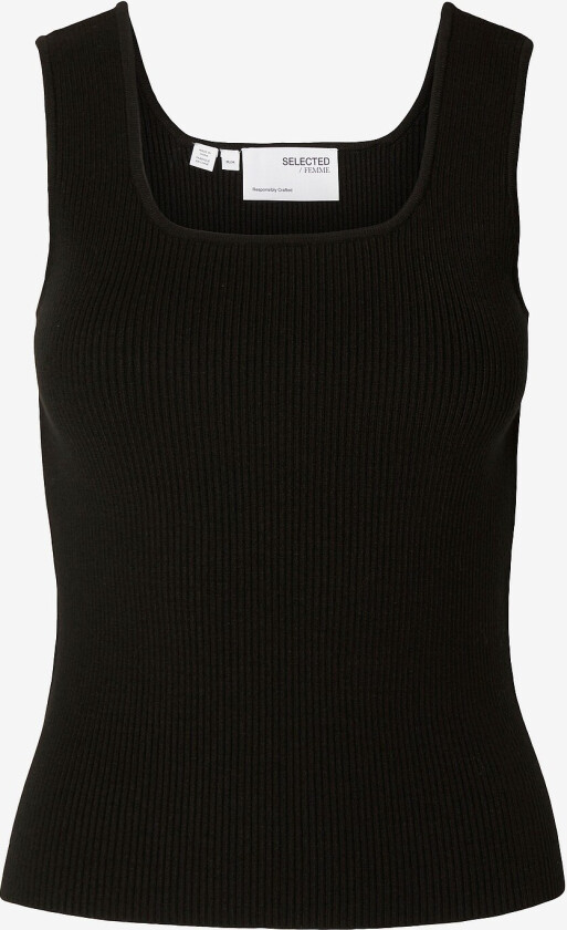 Topp slfJenny SL Knit Top - Svart