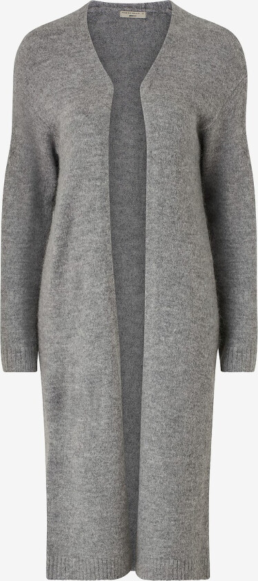 Kardigan Long Knitted Cardigan - Grå