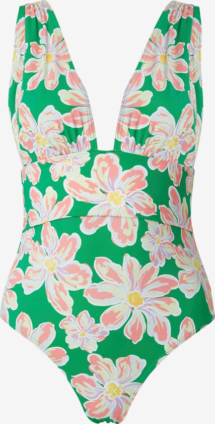 Badedrakt Alvina Open-back Plunge Swimsuit - Grønn