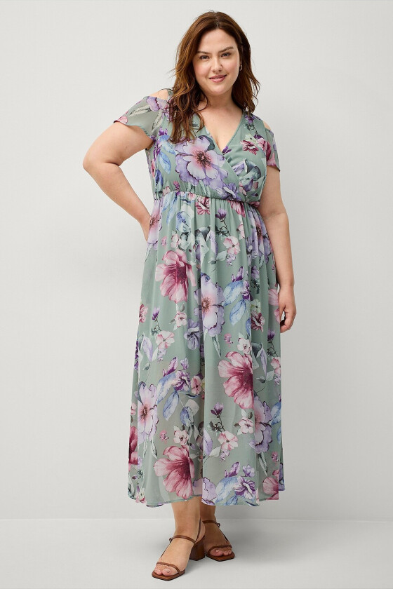Maxikjole mMadi S/L Maxi Dress - Grønn