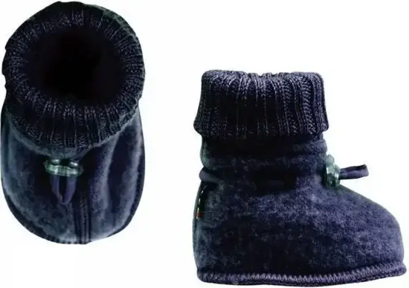 Ullfleece Booties Til Baby, Navy