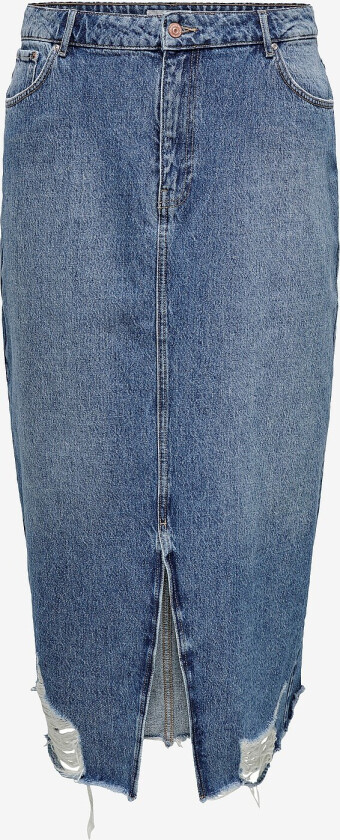 Denim skjørt carEmma Life Reg Long Dnm Skirt - Blå