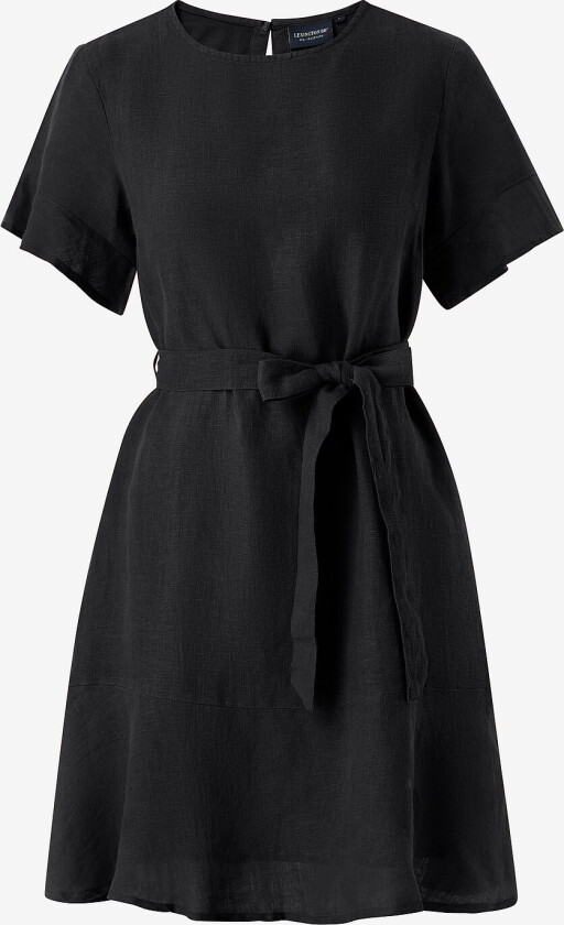 Kjole i lin Meghan Linen Dress - Svart