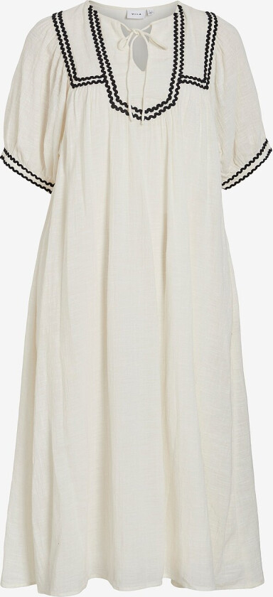 Kjole viManda S/S Midi Dress - Natur