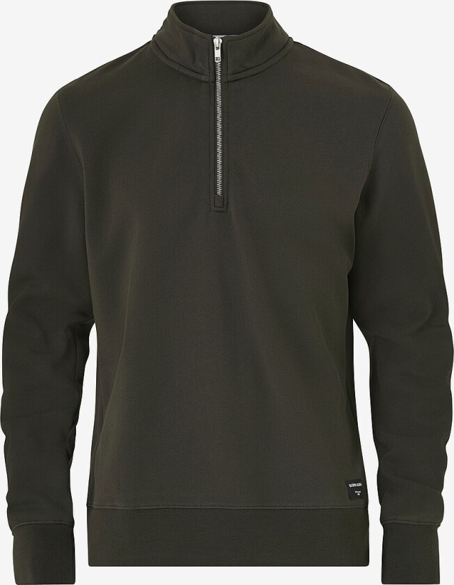 Collegegenser Centre Half Zip - Svart