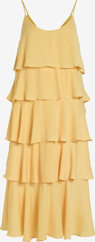 Volangkjole viAmalita Strap Flounce Maxi Dress - Gul