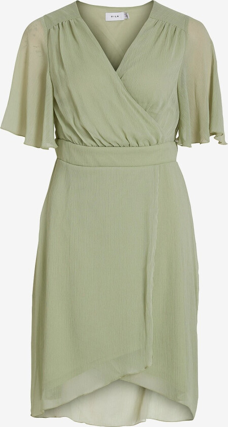 Kjole viRilla V-neck 2/4 Short Dress - Grønn