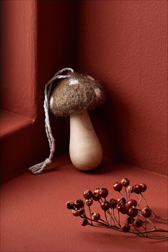 Juletreanheng Merry høyde 7 cm - Brun