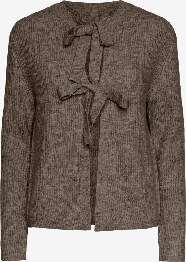 Kardigan pcSilly LS Reversible Tie Knit - Grå