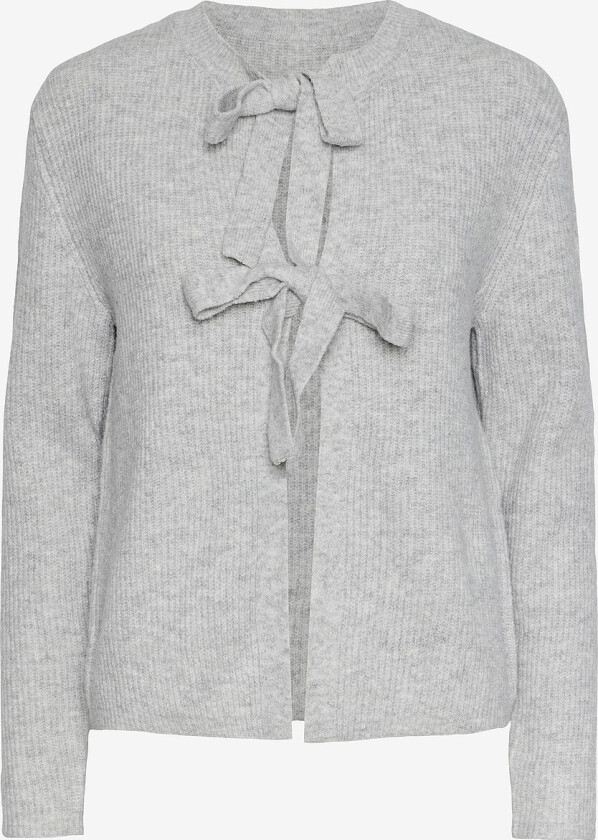 Kardigan pcSilly LS Reversible Tie Knit - Grå