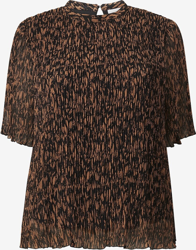 Topp viDaliana Highneck 2/4 Sleeve Top - Svart