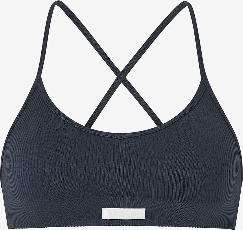 Sports-BH Studio Seamless Ribbed Strap Bra - Blå