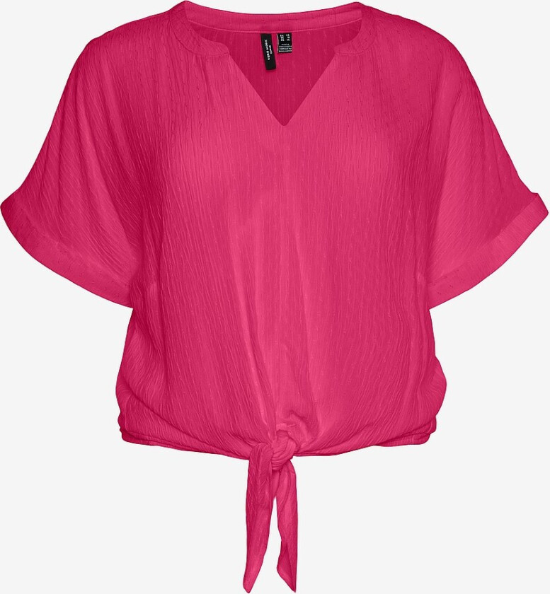 Topp vmcGabbi SS Tie Top Wvn Cur - Rosa