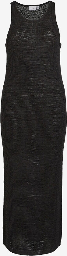Maxikjole viMargot Open O-neck S/L Knit Dress - Svart
