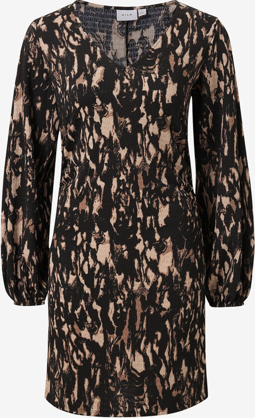 Kjole viCaia Loa V-neck L/S Dress - Svart