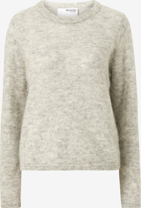 Genser slfLive LS Knit O-neck - Grå