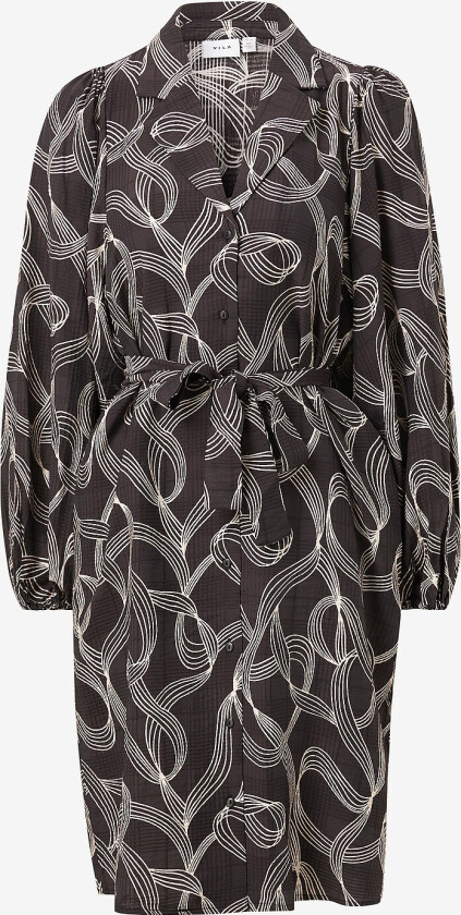 Skjortekjole viPrallo L/S Shirt Dress - Svart