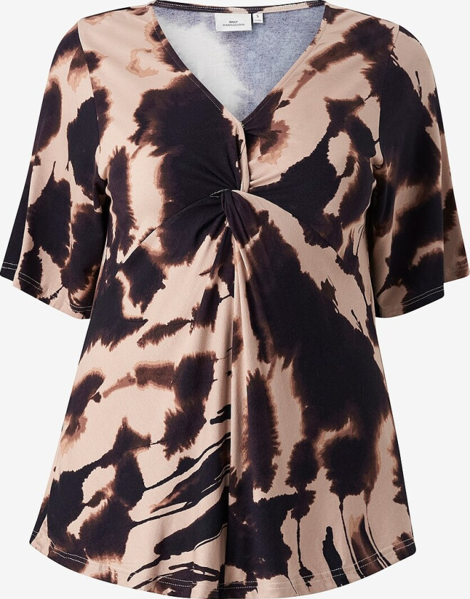 Topp carSusette Life 2/4 V-neck Knot Top - Brun