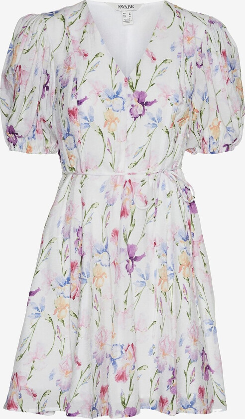 Kjole vmNabiah 2/4 V-neck Short Dress Vma - Hvit