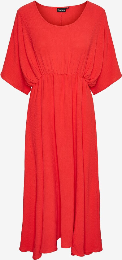 Kjole pcKlore 2/4 Midi Dress - Rød