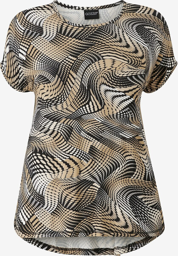 Topp gGitte T-shirt With Print - Svart