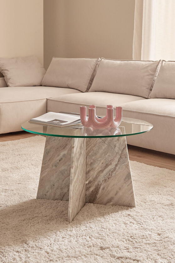 Sofabord Billsson diameter 76 cm - Brun