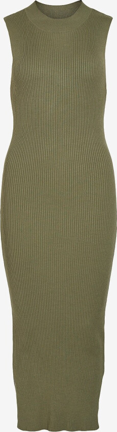 Kjole viStylie High-neck S/L Rib Knit Dre - Grønn