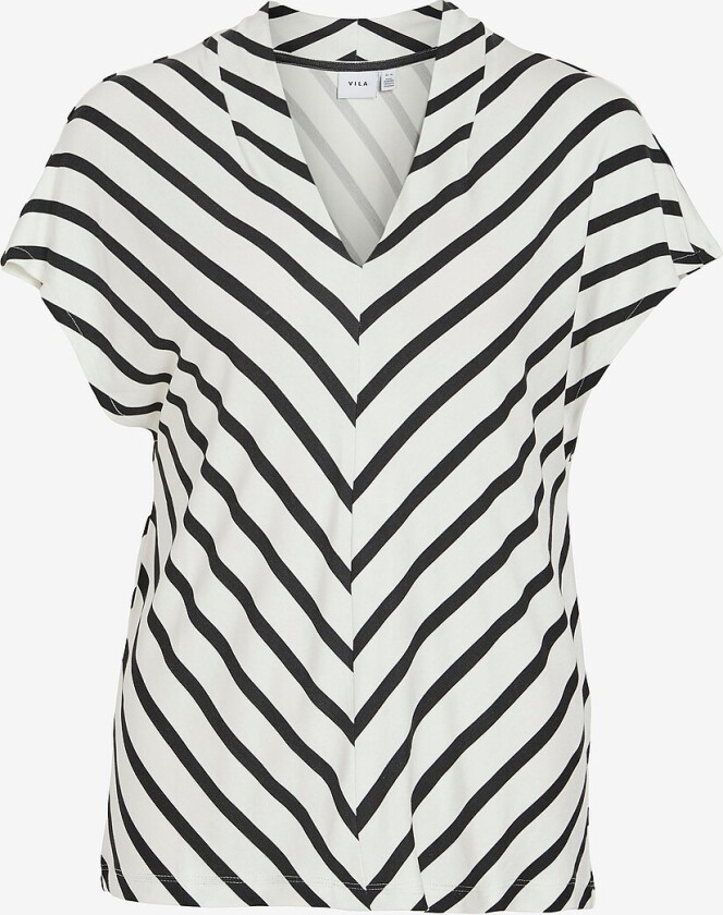 Topp viStraba V-neck S/L Top - Beige