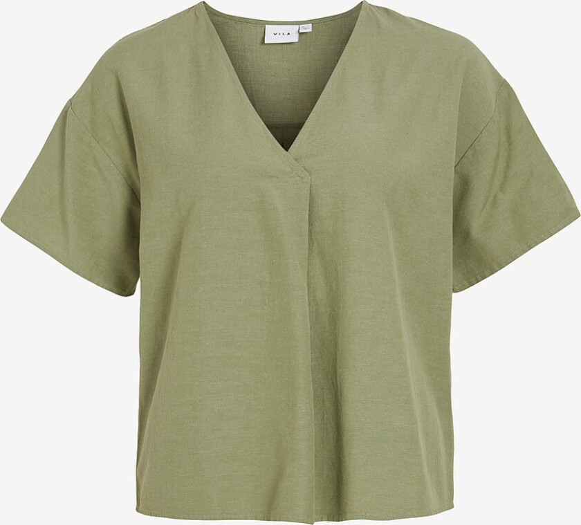 Topp viPrisilla V-neck S/S Top - Grønn