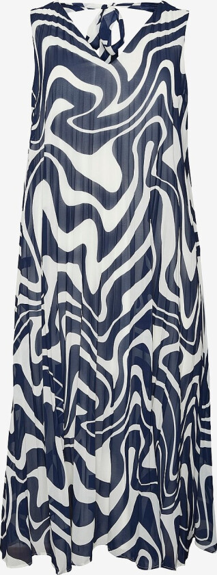 Maxikjole vmcKate S/L Ankle Dress Wvn Btq Curve - Blå