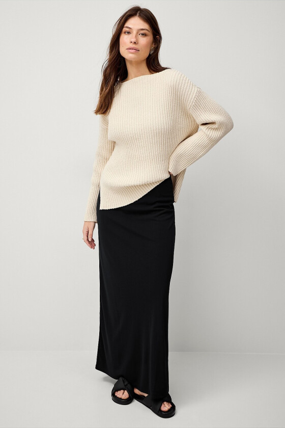 Maxi skjørt Low Waist Maxi Skirt - Svart