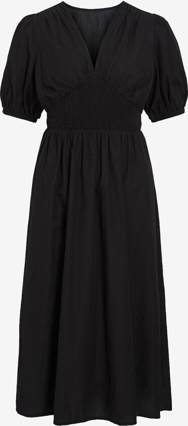 Kjole viKansa 2/4 V-neck Midi Smock Dress - Svart