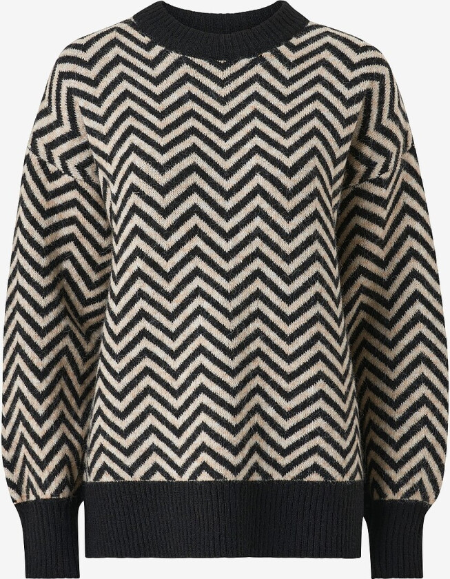 Genser objLucia L/S Knit Pullover 128 - Svart