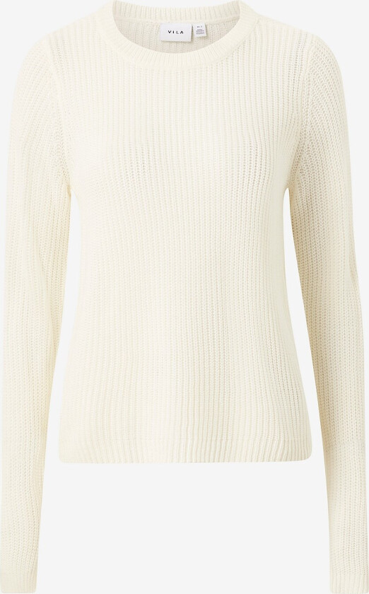 Genser viLou O-neck L/S Knit Top - Hvit