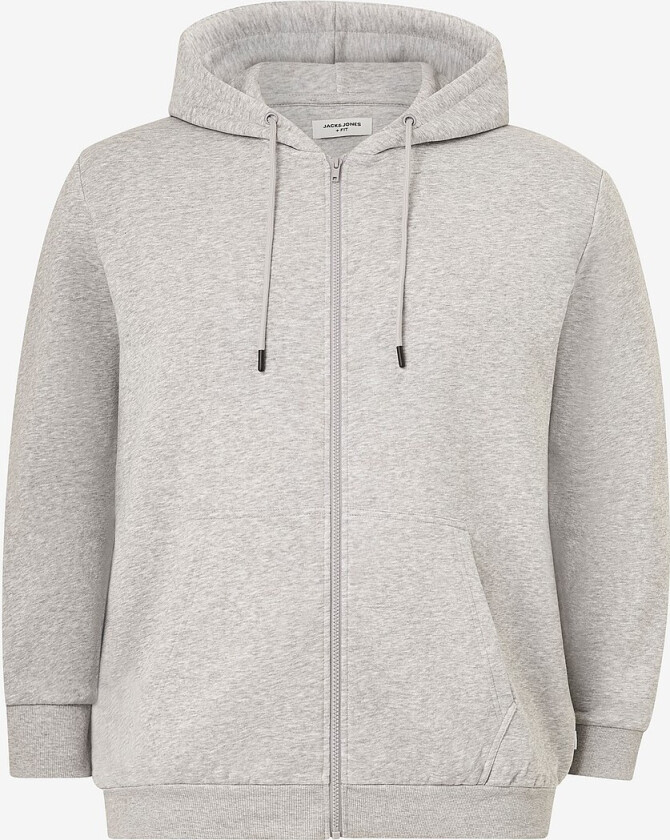 Hettegenser jjeBradley Sweat Zip Hood Noos Pls - Grå