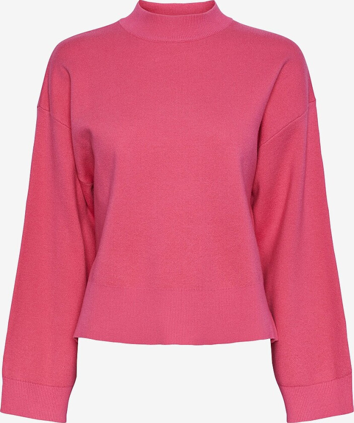 Genser pcFenda LS High Neck Knit - Rosa