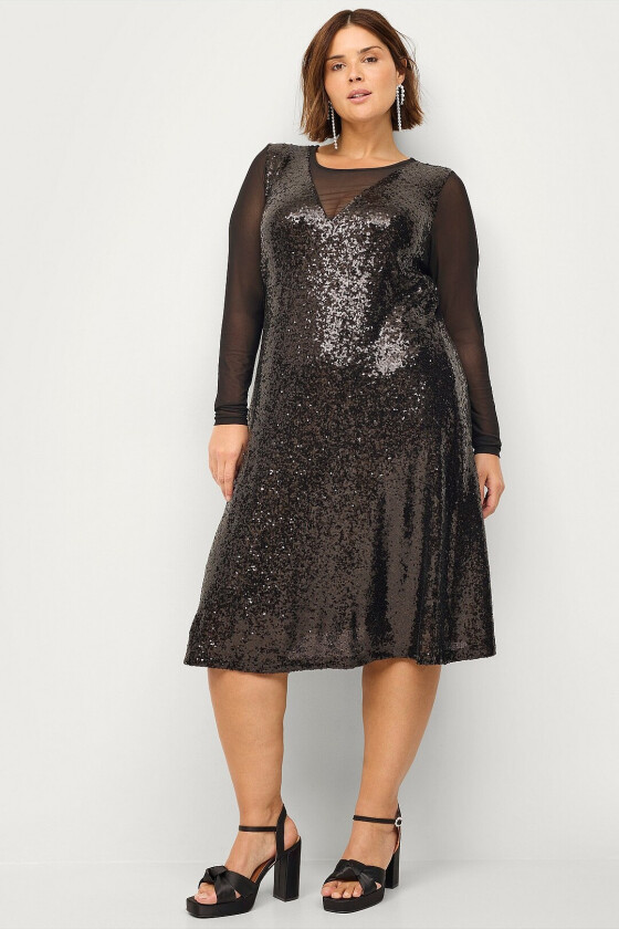 Plajettkjole mPali L/S Knee Dress - Svart