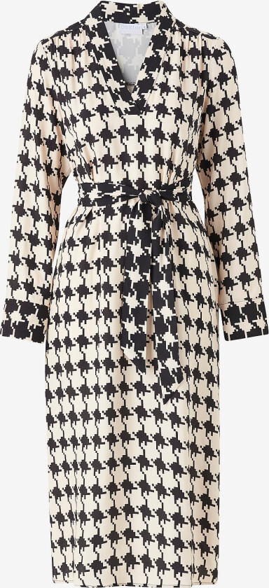 Kjole Houndstooth Print - Svart
