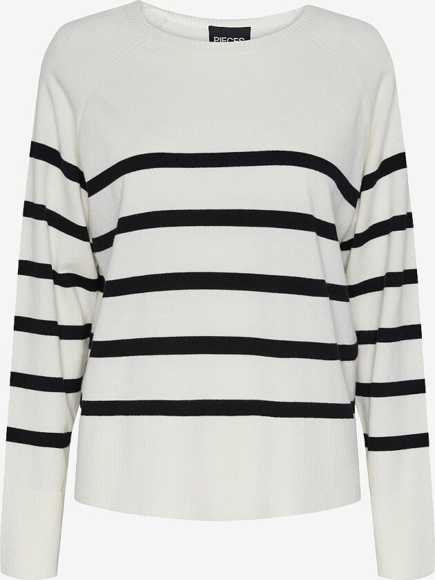 Genser pcSia LS Knit Noos - Hvit