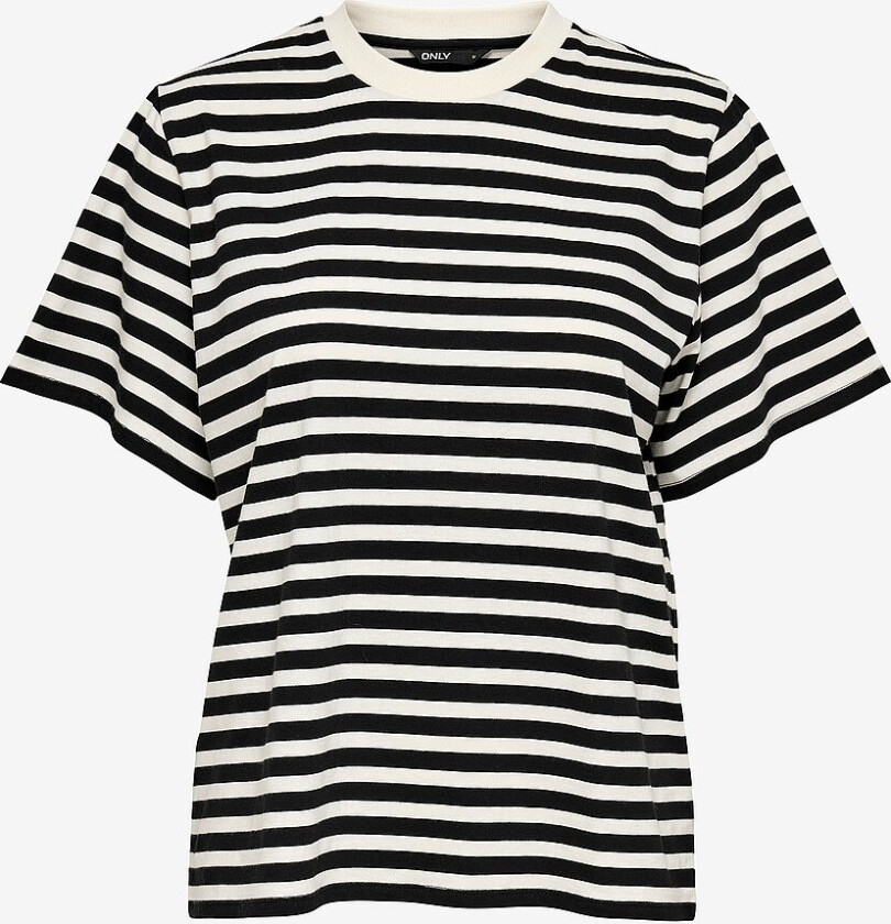 Topp onlLivina S/S Stripe Tee Jrs - Svart