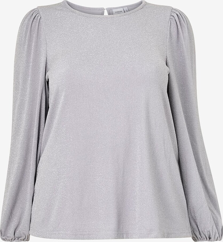 Topp viAugustina New L/S Volume Sleeve - Sølv