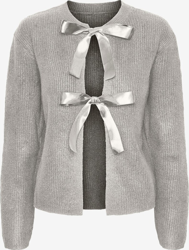 Genser / kardigan pcRilly LS Reversible Bow Knit - Grå