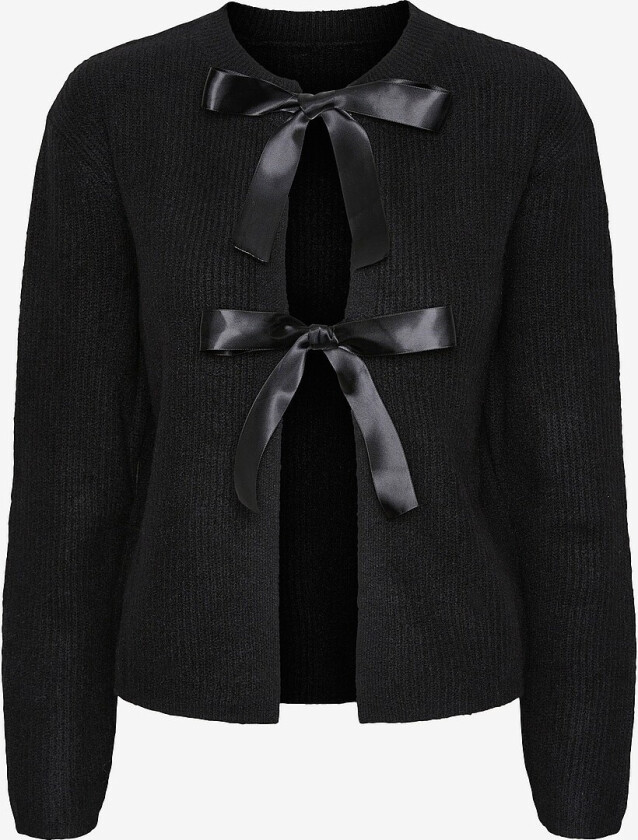 Genser / kardigan pcRilly LS Reversible Bow Knit - Svart